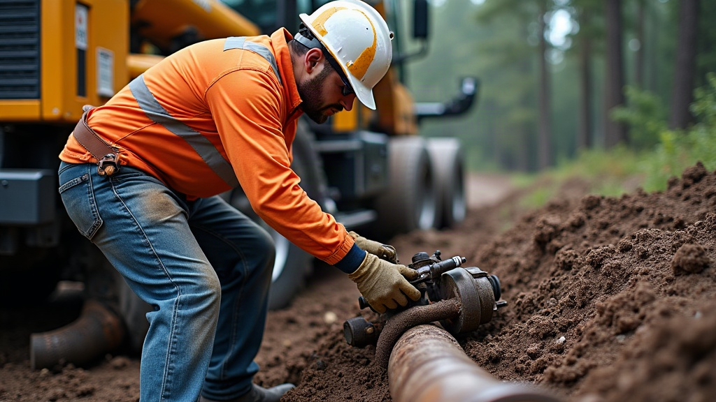 Underground pipe bursting installation of new HDPE pipe